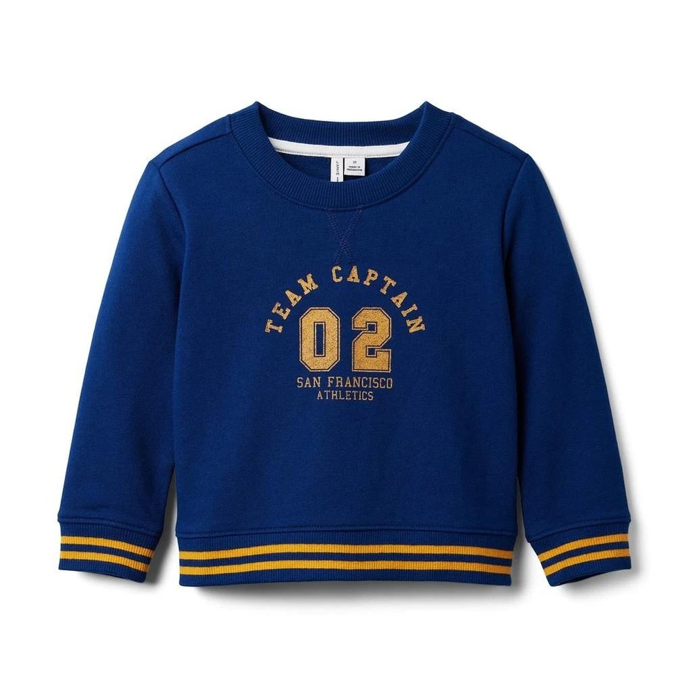 Janie and Jack Navy Blue Varsity Team Captain Sweatshirt 6-12 Months